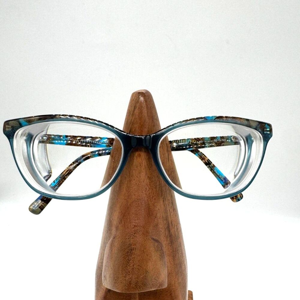 Scott Harris Europa Eyeglass Frame SH558C3 Clear Blue Tortoise Cat Eye 55-15-138